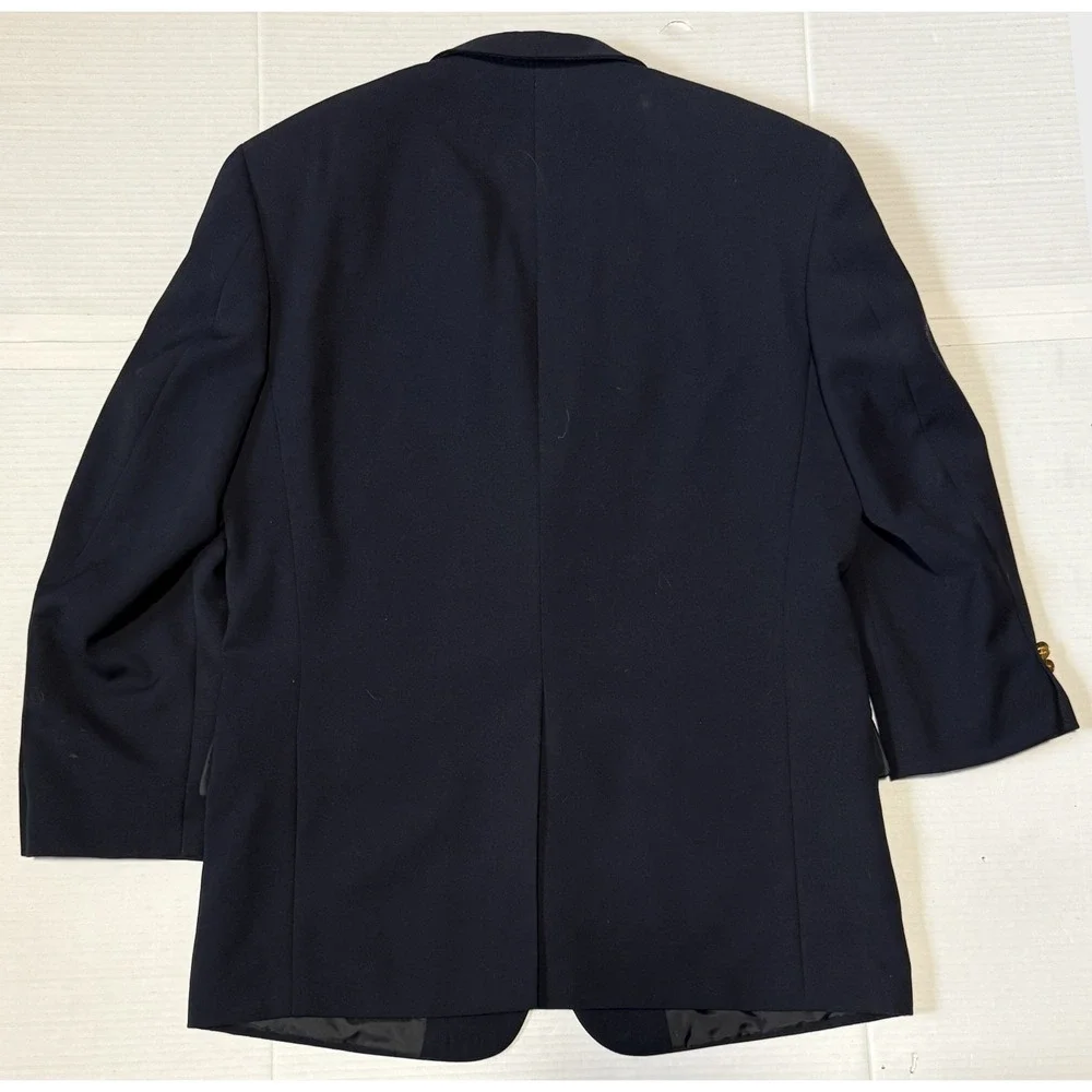 LL Bean‎ - Men's Navy Blue Blazer Sport Coat - Gold Buttons Classic - 40 Regular